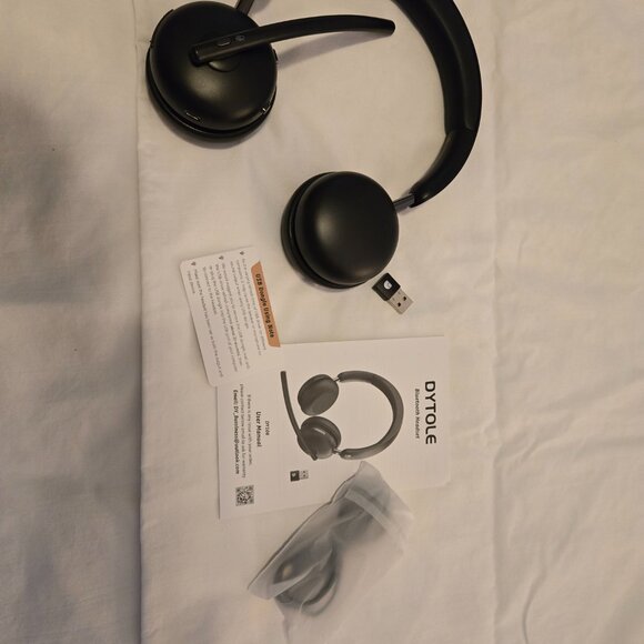 Wireless Headset w/ Mic for Work, Bluetooth 5.3 Headset w/ Noise Cancelling New - Picture 3 of 15